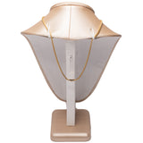 Champagne Pink Leatherette Jewelry Necklace Bust, 7-1/2" Tall