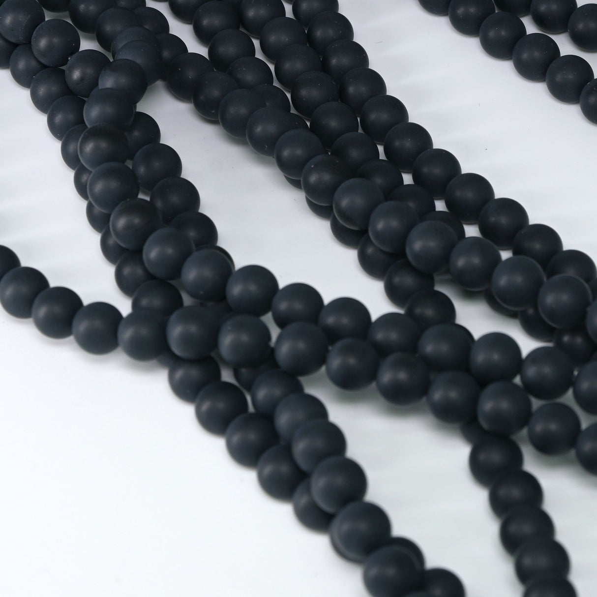 Black Onyx Beads 8mm Round – Matte Finish