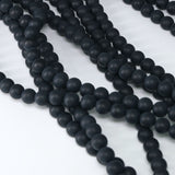 Black Onyx Beads 8mm Round – Matte Finish