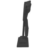 Tall Black Poly Jewelry Earring and Necklace Display Mannequin