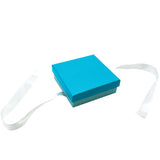 Aqua Stripped with White Ribbon Jewelry Pendant Gift Boxes