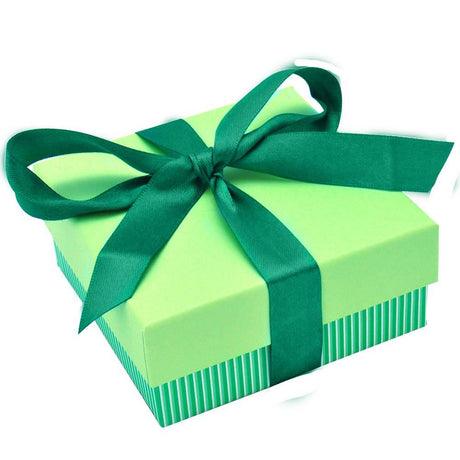 Green and White Striped Jewelry Bangle or Bracelet Gift Boxes