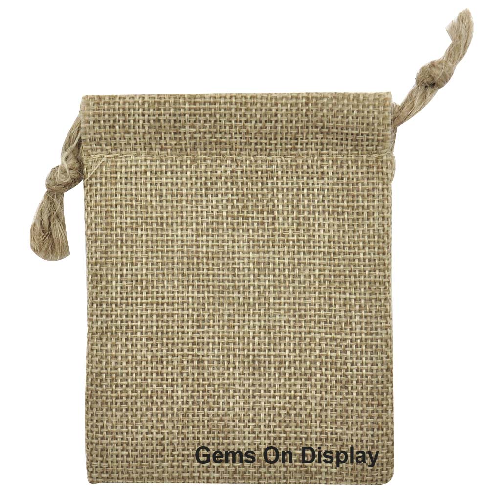 Brown Burlap Drawstring Gift Pouches, 2-3/4" x 3"