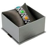 Steel Grey Leatherette Jewelry Bracelet / Watch Pillow Boxes, with Brown Ribbon