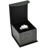 Black and Grey Magnetic Lid Jewelry Ring Boxes