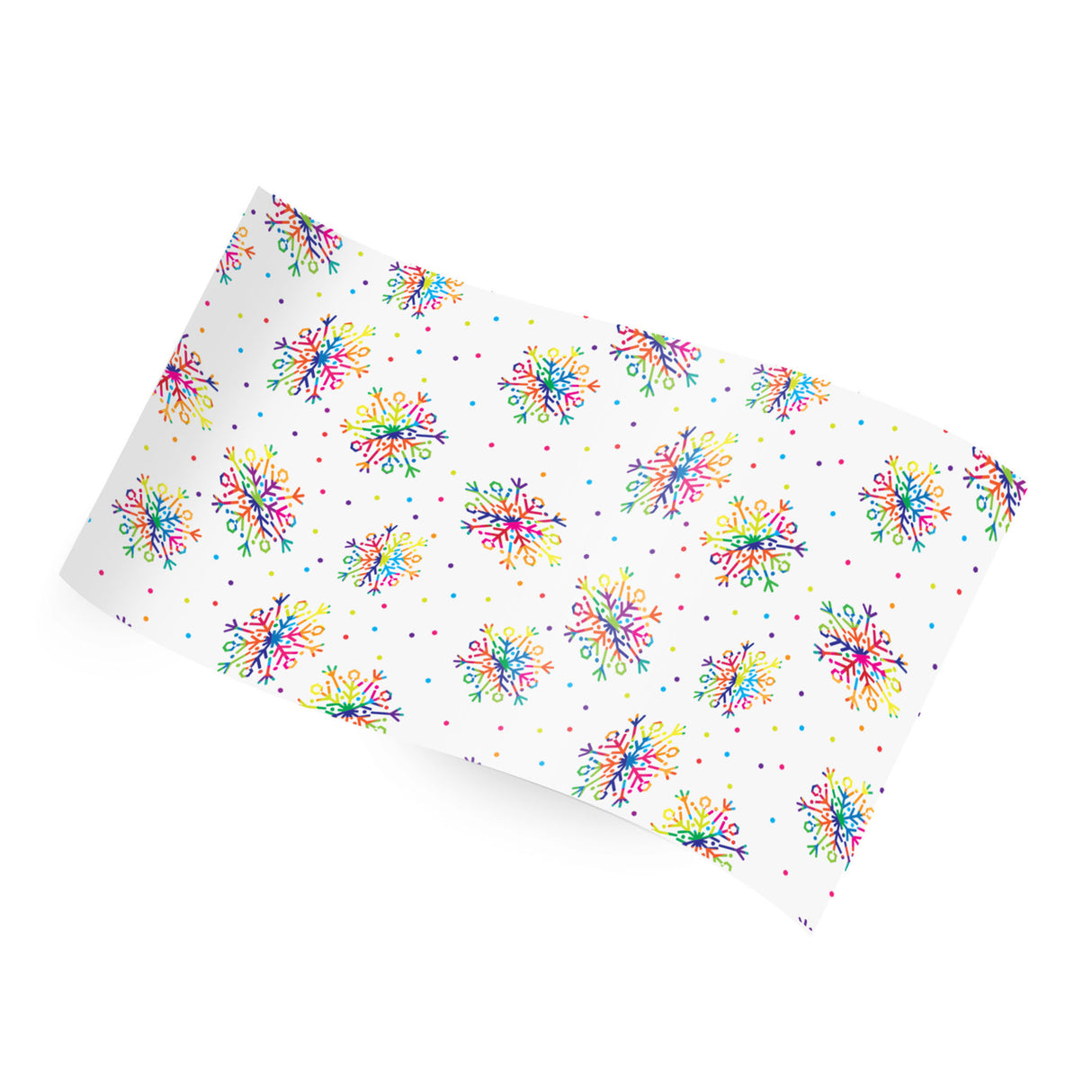 Bright Rainbow Snowflake Gift Tissue Paper – Colorful Holiday Wrapping Sheets (20" x 30", 240 Sheets)
