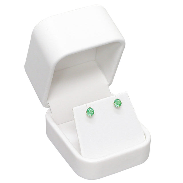 Rounded Corner Leatherette Earring Box
