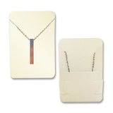 Ivory Necklace Card with Necklace Holder 2" x 3" Rounded Corner