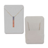 Matte Grey Necklace Card with Necklace Holder 2" x 3" Rounded Corner