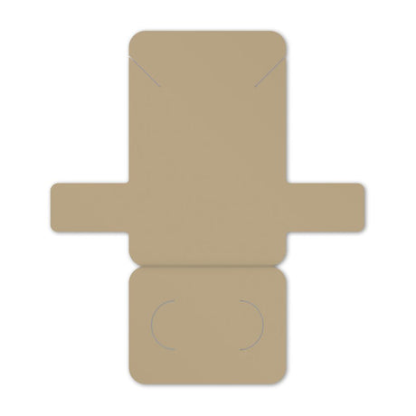 Kraft Ncklace Card with Necklace Holder 2" x 3" Rounded Corner