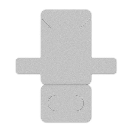 Matte Grey Necklace Card with Necklace Holder 2" x 3" Rounded Corner