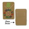 Kraft Ncklace Card with Necklace Holder 2" x 3" Rounded Corner