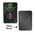 Matte Black Necklace Card with Necklace Holder 2" x 3" Rounded Corner
