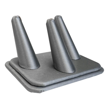 Steel Grey 3 Finger Jewelry Ring Display 