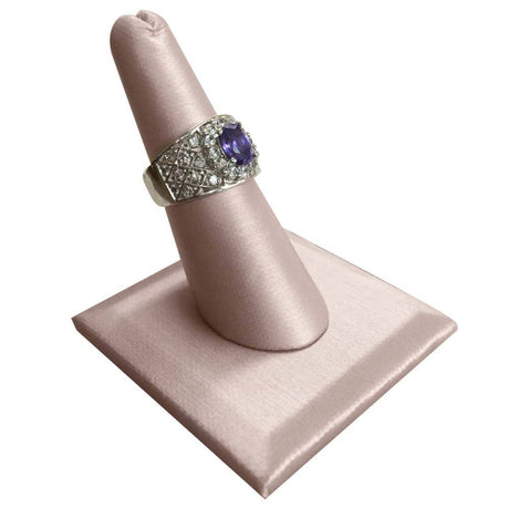 Champagne Pink Single Finger Jewelry Ring Display 