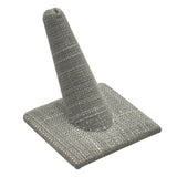 Grey Linen Single Finger Jewelry Ring Display 