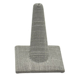 Grey Linen Single Finger Jewelry Ring Display 