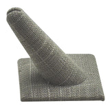 Grey Linen Single Finger Jewelry Ring Display 