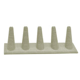 Grey Linen 5 Finger Jewelry Ring Display