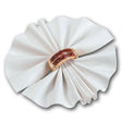 White Leatherette Jewelry Ring Fan Display 