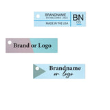 Shimmer Blue Custom Hang Tag-Rectangle - 1-3/4" x 1/2" (200 pcs)