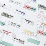 Shimmer Silver Custom Hang Tag-Rectangle - 1-3/4" x 1/2"(200 pcs)