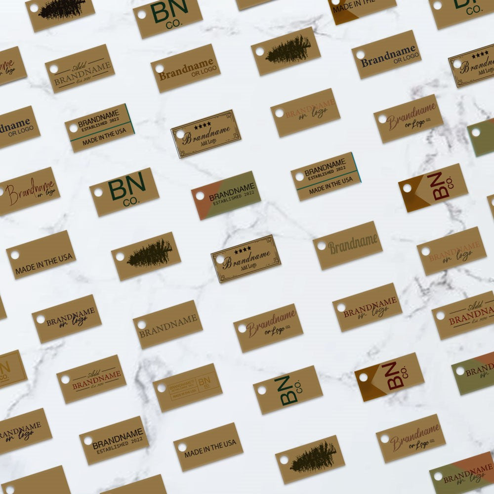 Kraft Custom Hang Tag Rectangle - 1" x 1/2" (300 pcs)