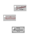 Smoke Grey Custom Hang Tag Rectangle - 1" x 1/2" (325 pcs)