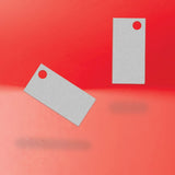 Smoke Grey Custom Hang Tag Rectangle - 1" x 1/2" (325 pcs)