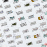 Smoke Grey Custom Hang Tag Rectangle - 1" x 1/2" (325 pcs)