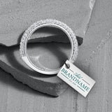 Shimmer Silver Custom Hang Tag Rectangle - 1" x 1/2" (300 pcs)