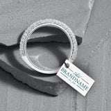 Shimmer White Custom Hang Tag Rectangle - 1" x 1/2" (300 pcs)