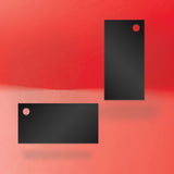 Matte Black Custom Hang Tag Rectangle - 1" x 2" (100 pcs)
