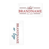 Matte White Custom Hang Tag Rectangle - 1" x 2" (100 pcs)