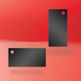 Shimmer Black Custom Hang Tag Rectangle - 1" x 2" (100 pcs)