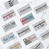 Smoke Grey Custom Hang Tag Rectangle - 1" x 2" (90 pcs)