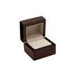 Premium Brown Veneer Jewelry Ring Box