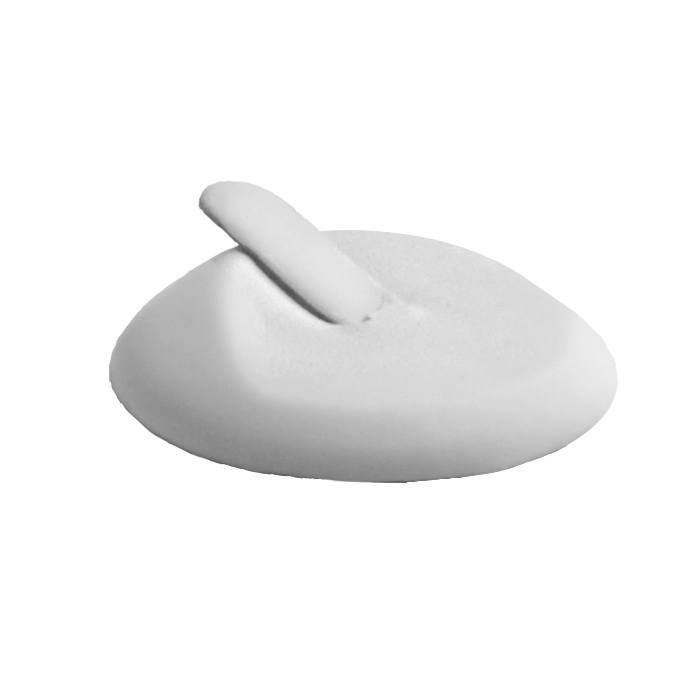 White Leatherette Single Ring Clip Jewelry Display