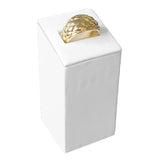 White Leatherette Jewelry Ring Stand, 2 7/8" Tall