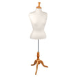 White & Natural Wood Women's Blouse Mannequin Form