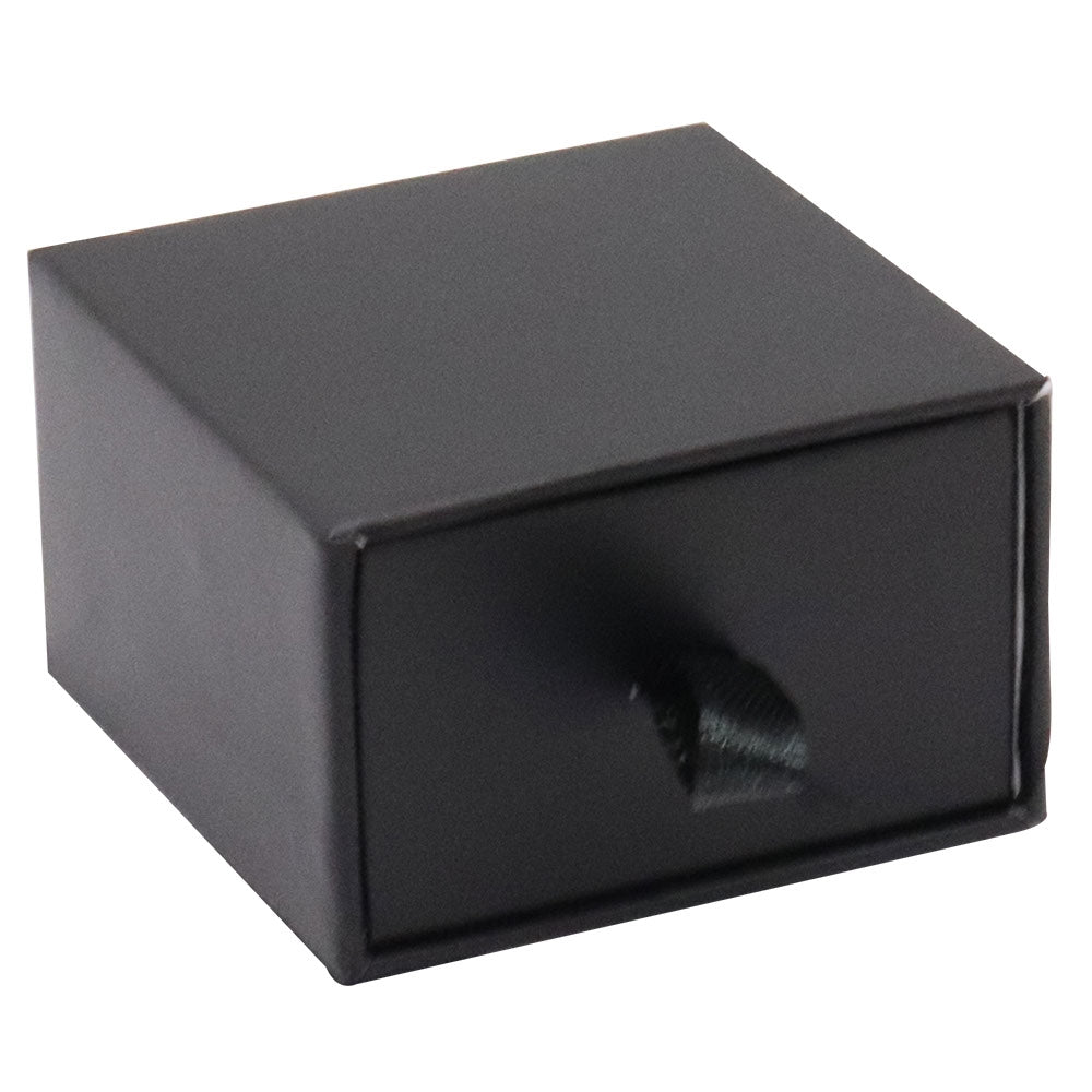 Matte Black Paper Slider Ring Box 