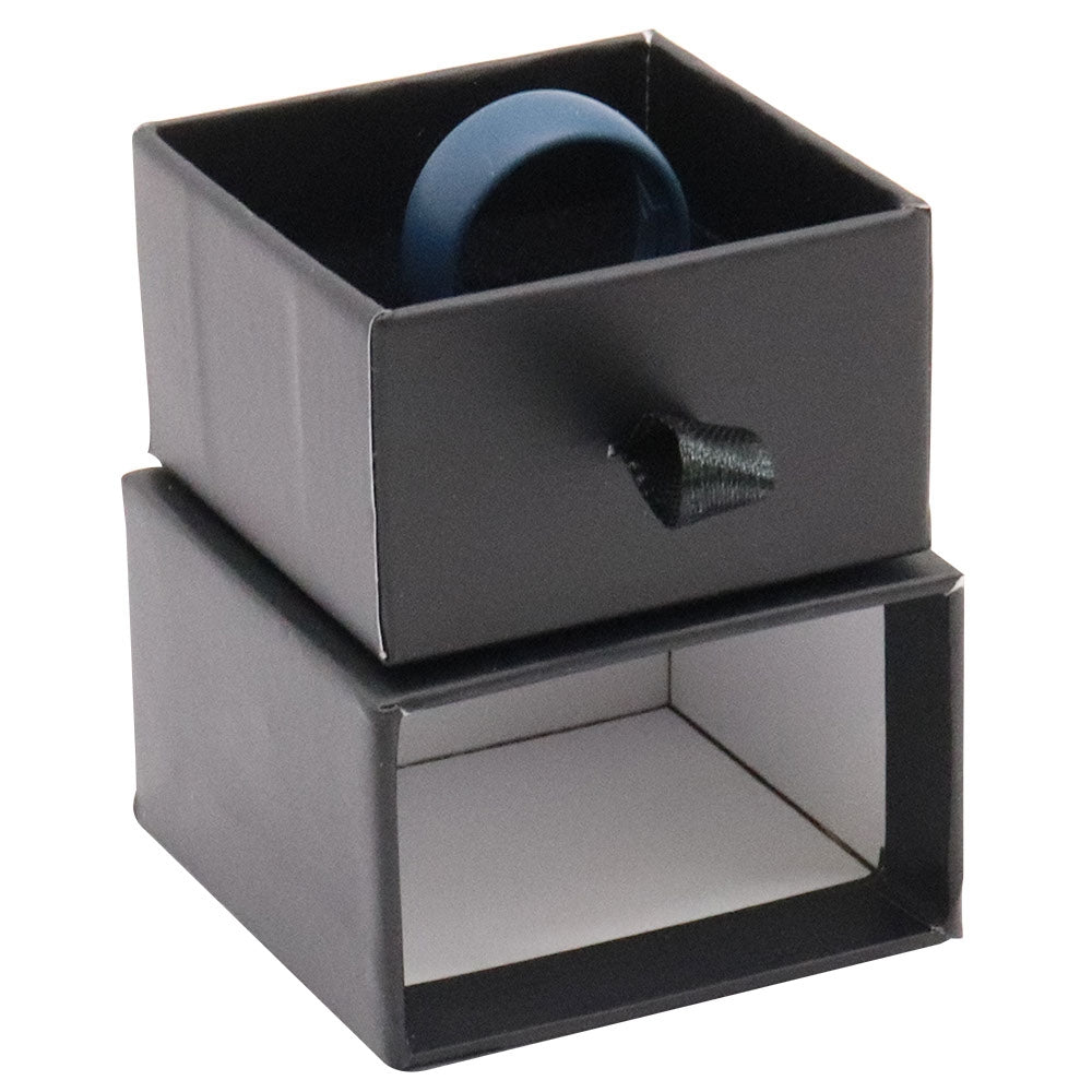 Matte Black Paper Slider Ring Box 