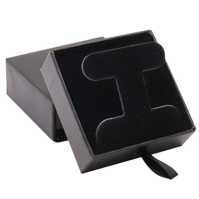 Matte Black Paper Slider Earring Box 
