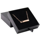 Matte Black Paper Slider Pendant Box 