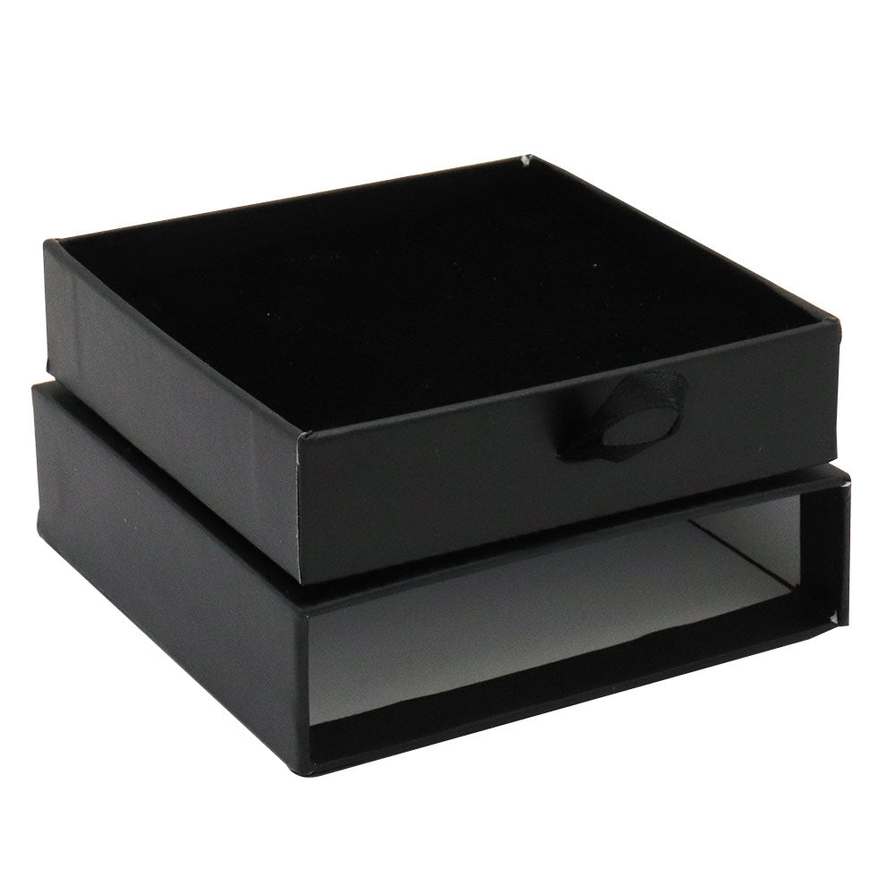 Matte Black Paper Slider Pendant Box 