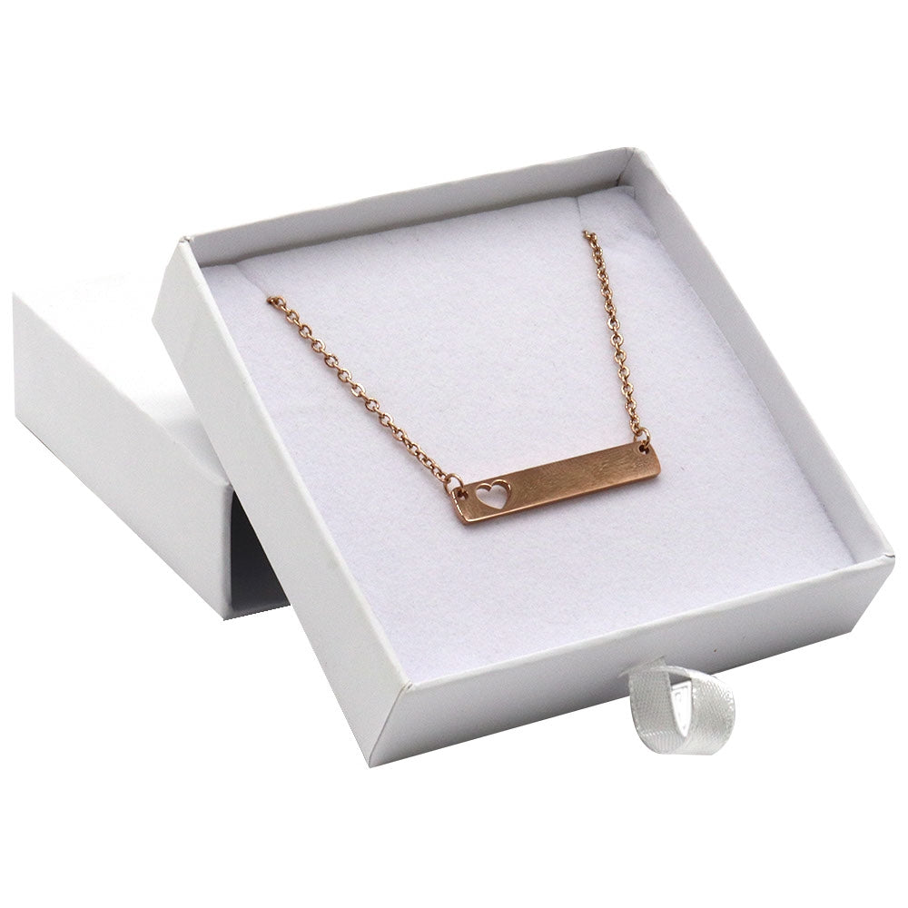 Matte White Paper Slider Pendant Box 