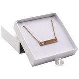 Matte White Paper Slider Pendant Box 