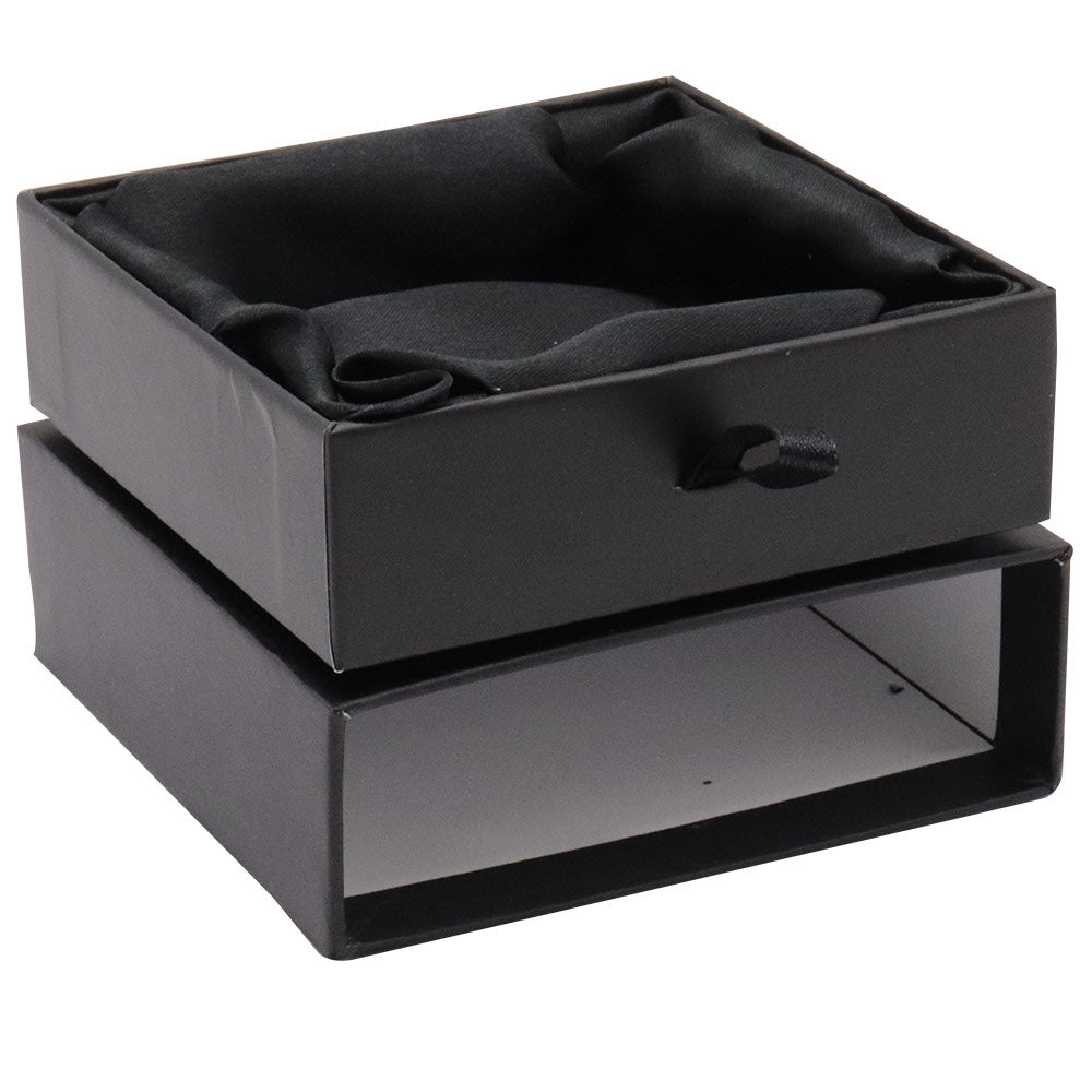 Matte Black Paper Slider Bangle Box 