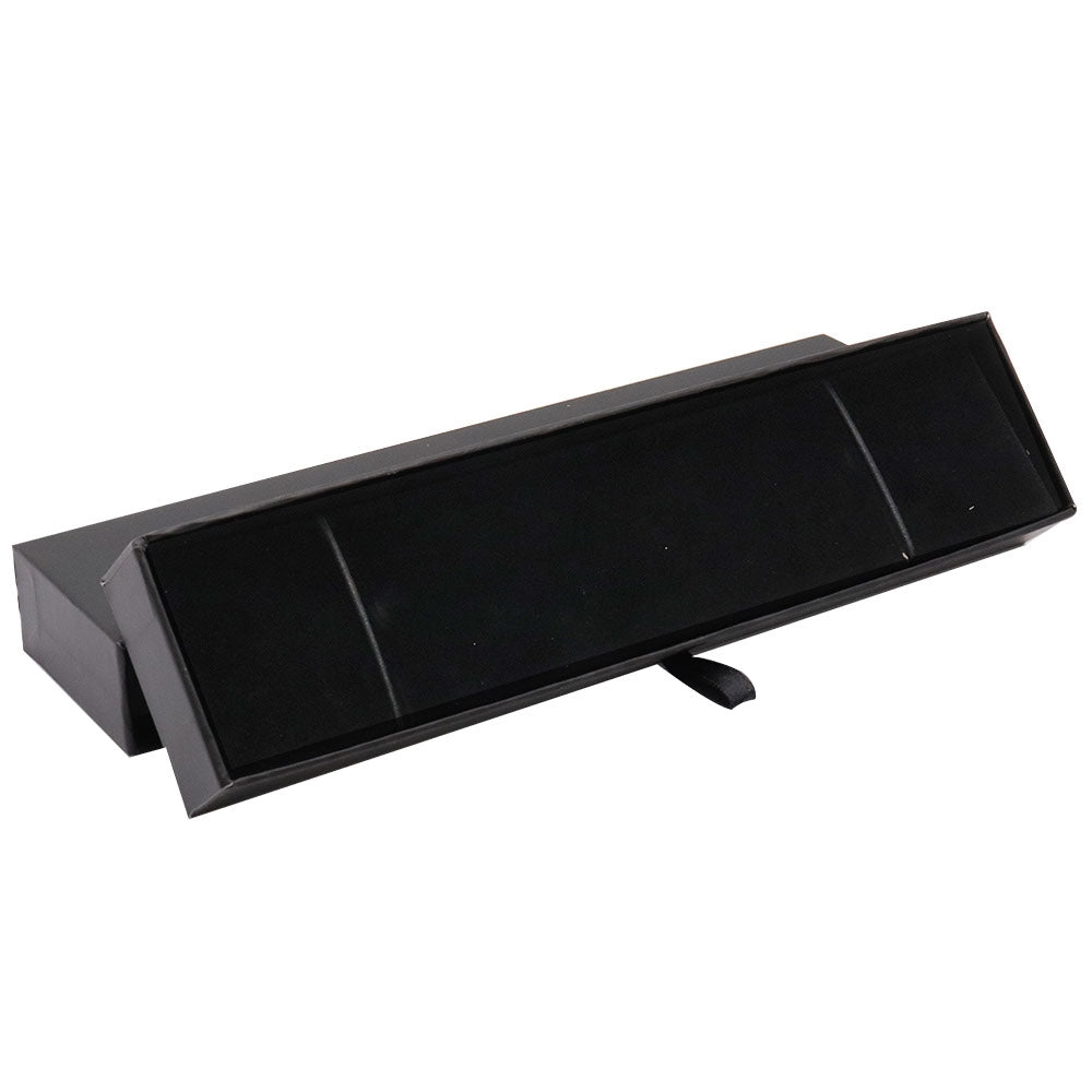 Matte Black Paper Slider Bracelet Box 