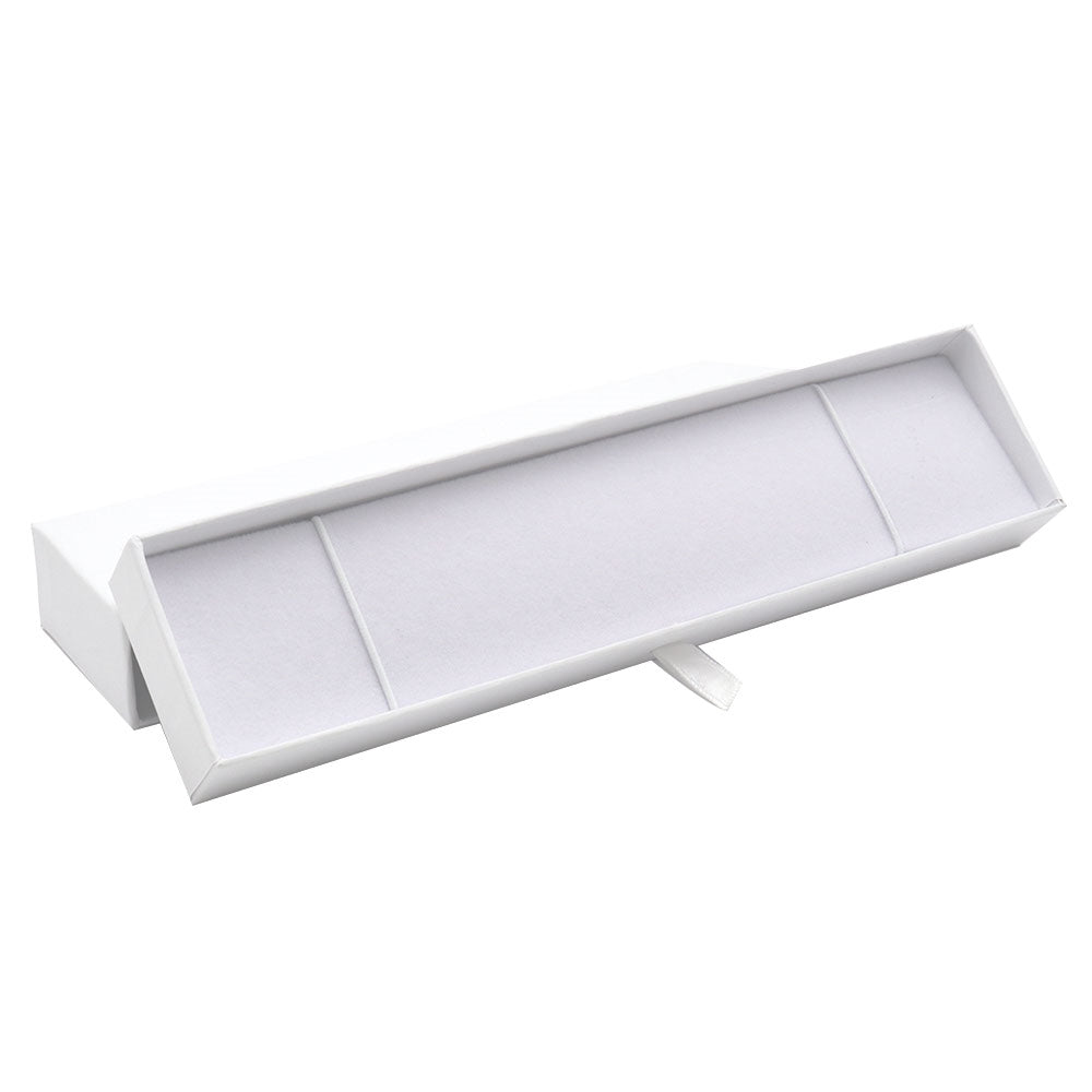 Matte White Paper Slider Bracelet Box 